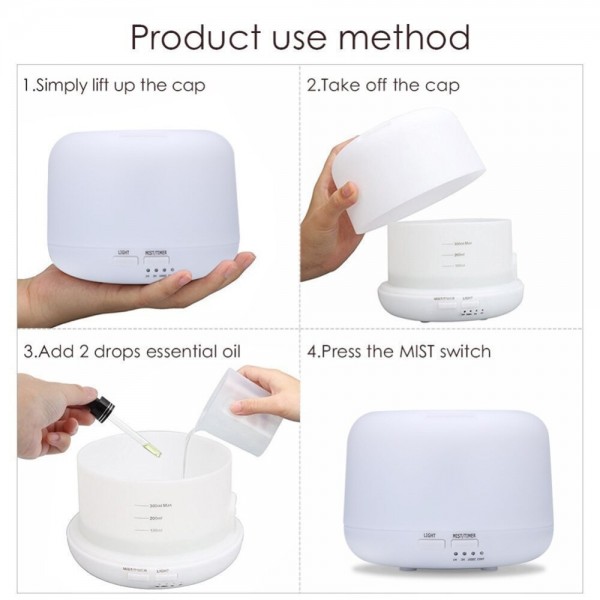 Difusor de Aromas LED Multi-Cor 500ml