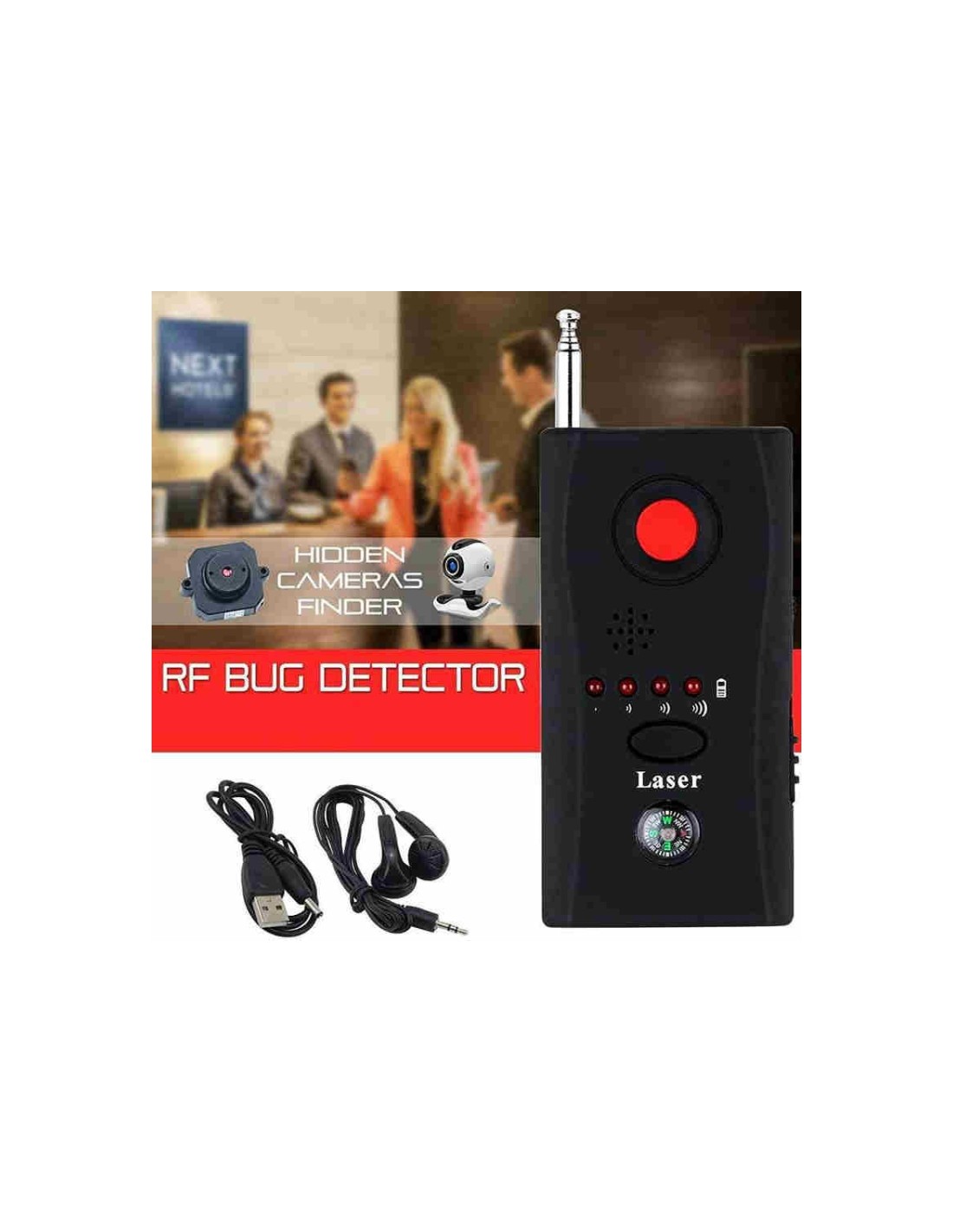 Full Range Camera Laser Detector