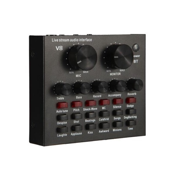 Audio Mixer Multifunções V8