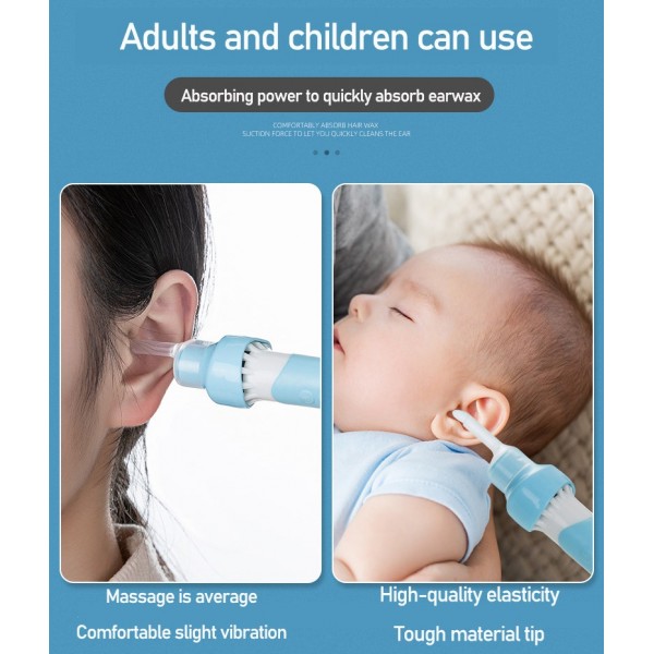 Limpa Ouvidos com LED e Sucção QA-ES2