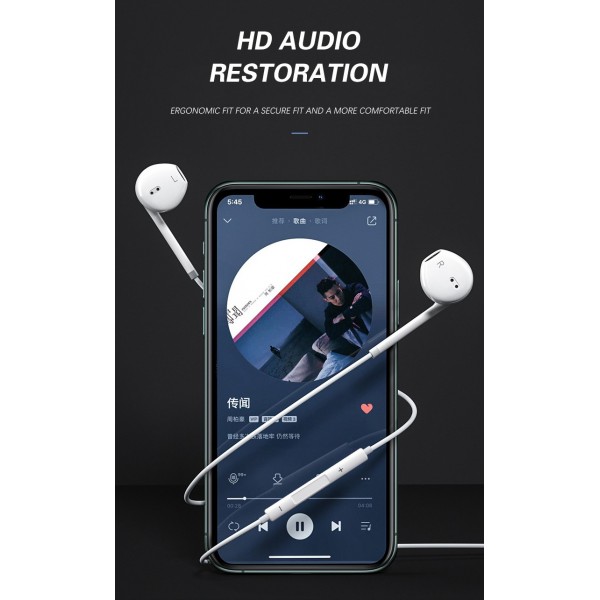 Auriculares Estéreo QA-C50 com Conexão iOS