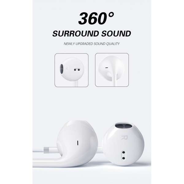 Auriculares Estéreo QA-C50 com Conexão iOS