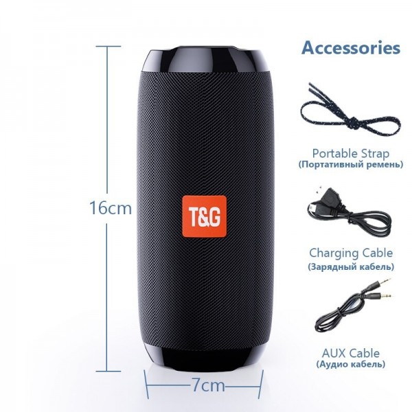 Coluna Bluetooth T&G 1200 mAh TG116