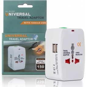 Adaptador Universal de Viagem com Porta USB