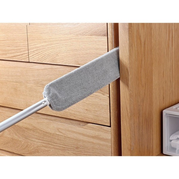 Vassoura telescópica com cabeça flexível