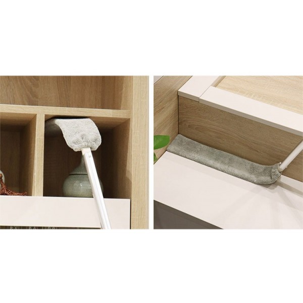 Vassoura telescópica com cabeça flexível