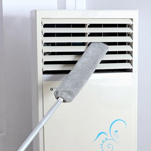 Vassoura telescópica com cabeça flexível