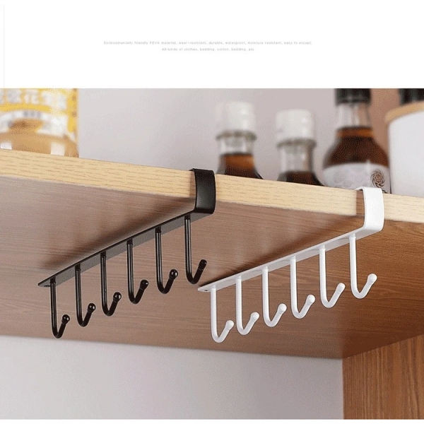 Suporte de Ganchos para Armários e Prateleiras