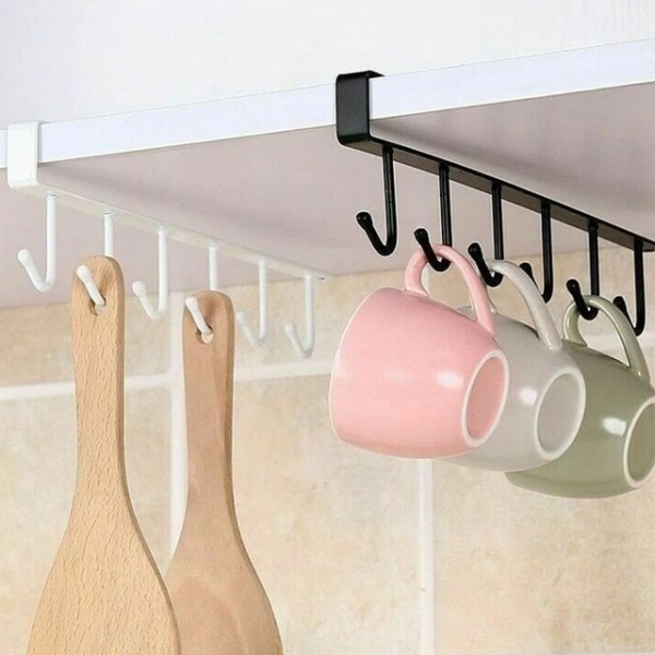 Suporte de Ganchos para Armários e Prateleiras