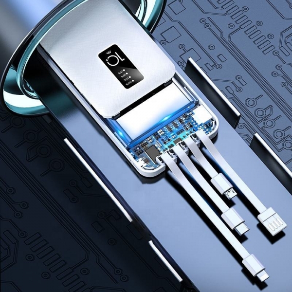 Powerbank 4 em 1 com Cabos Incorporados –...