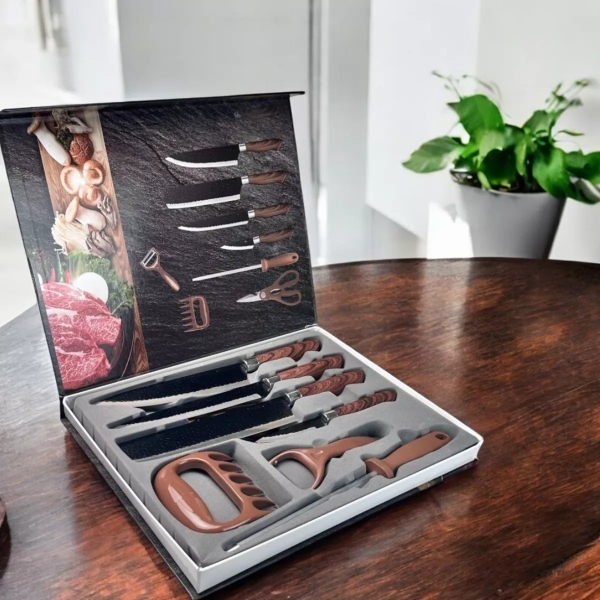 Conjunto de Facas Profissionais de Aço Inoxidável Churrasco