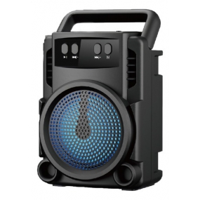 Coluna Bluetooth 3" GTS-1360 com Rádio FM e Luz LED