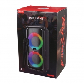Coluna Bluetooth KTS-1973 com Luzes RGB e Microfone